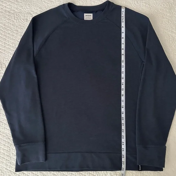 Prana Men's Navy Altitude Tracker Crew Sweatshirt Pullover Large - Picture 6 of 11